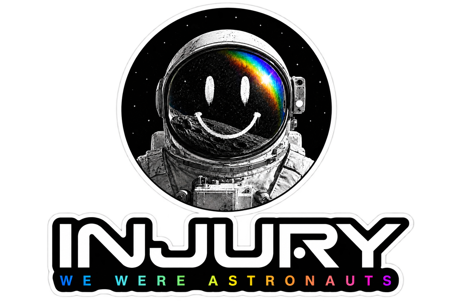 INJURY We Were Astronauts astronaut merch logo